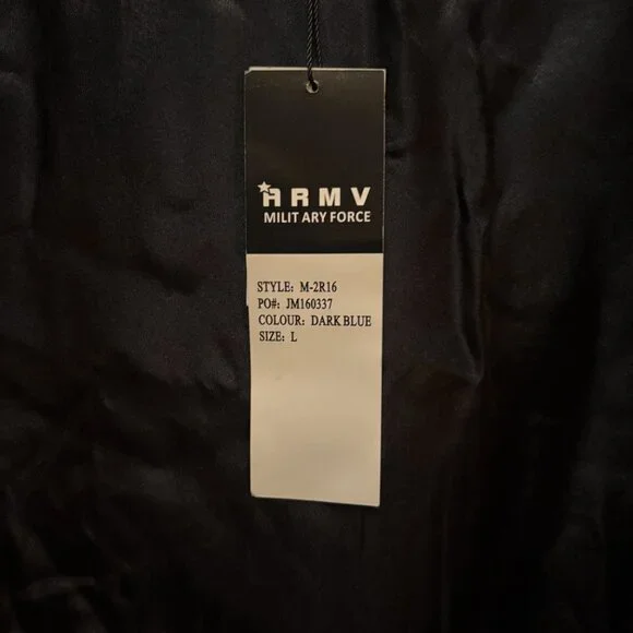 ARMV Military Force Wool Field Jacket Men’s Large Black/Dark Blue NWT - Picture 5 of 7